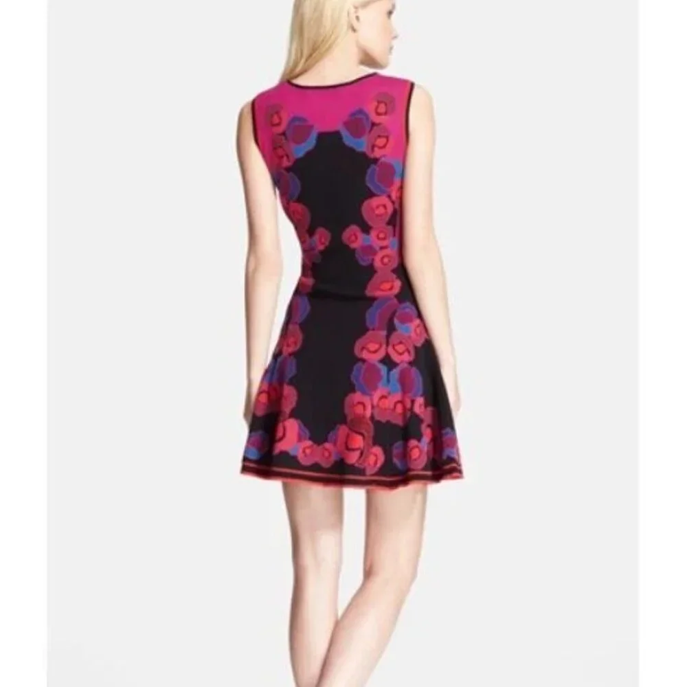 DIANE von FURSTENBERG DVF Dress Rose Jacquard Flare Dress - Picture 7 of 13